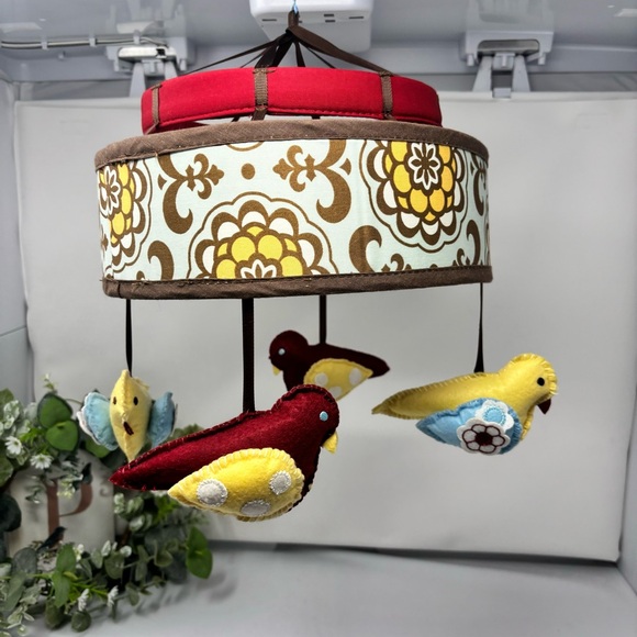 COCALO COUTURE Delilah Baby Crib Mobile Hanging Only Birds Paisley Print￼ - Picture 1 of 7